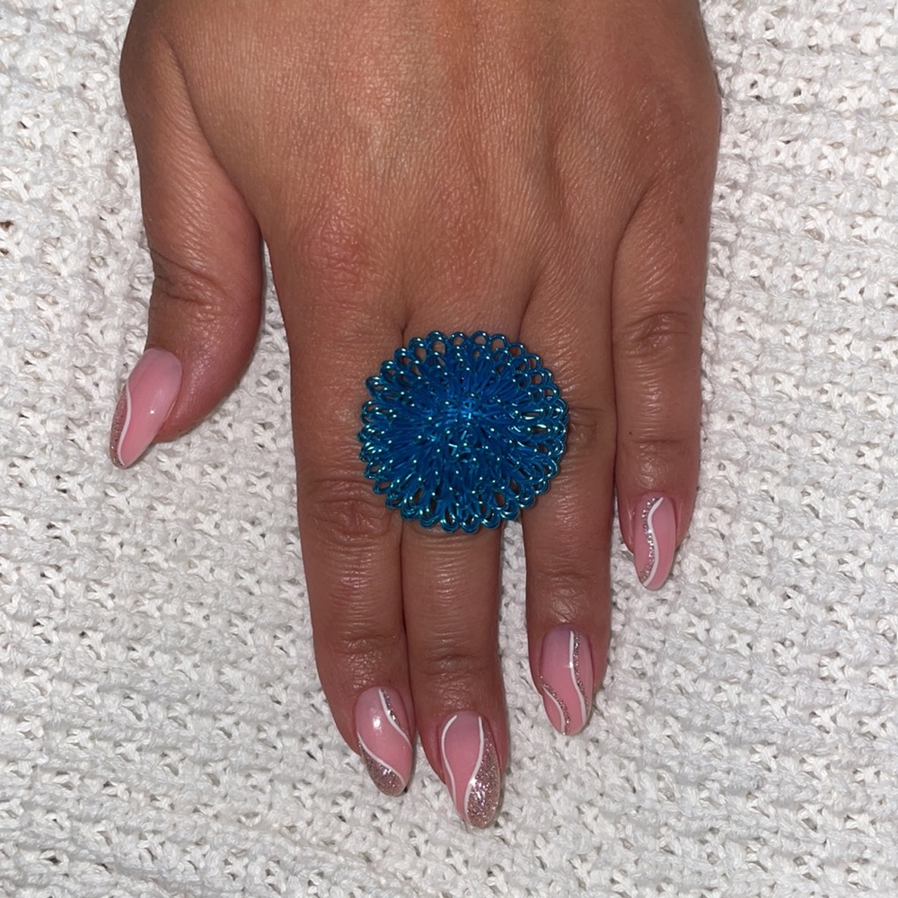 Adjustable blue ring
